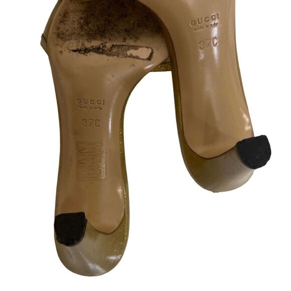 GUCCI Metallic Interlocking G Logo Slides - Picture 8 of 10